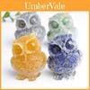 Gemstone Crystal Owl Figurine With Unique Animal Shape For Gift And Collection