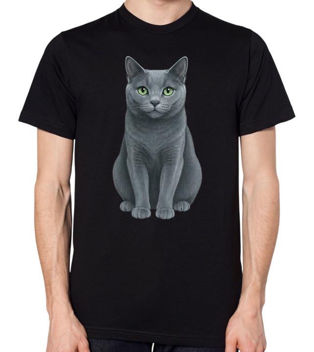 Russian Blue Cat Unisex T-Shirt 2XL