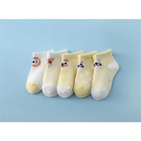 Lawadka 5Pairs/Lot Summer Thin Newborn Baby Socks Cotton Infant Boys Girls Floor Sock Casual Cartoon Toddler Clothes Accesories