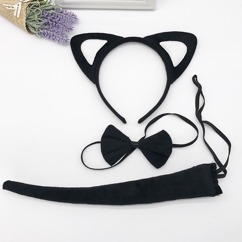 Animal Headband Set With Bunny And Cat Ears For Cosplay Party Costume Accessories