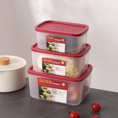Contenedor de alimentos transparente con tapa, caja de almacenamiento de verduras y frutas de plástico de calidad alimentaria, suministros de cocina, 1080/1800/2700ML