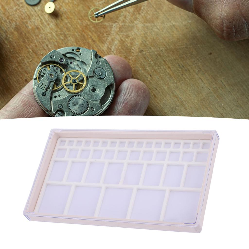 Watch Parts Storage Box Plastic Watch Parts   Case with Removable Compartments for Watchmakers Jewelry Screws