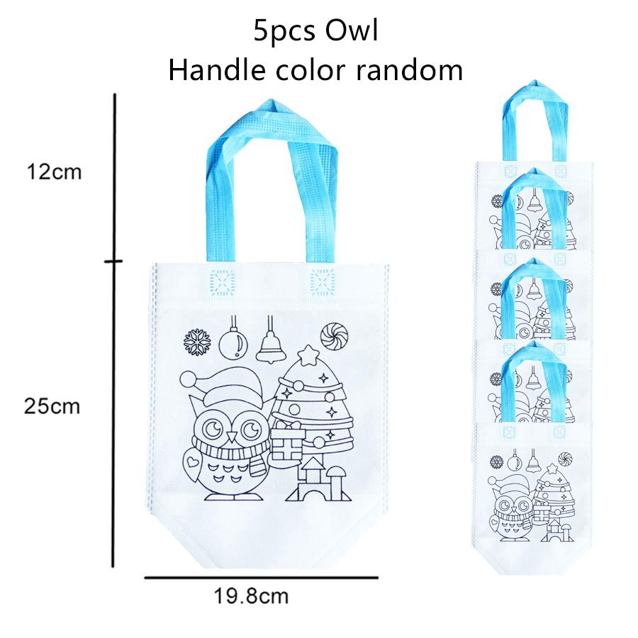 

5 шт. Сумка для граффити из нетканого материала, детская, для рисования, ручная работа, сделай сам, для раскрашивания, защита окружающей среды, детская, для рисования, пазл, игрушки, сумочка TMZ