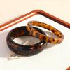 Vintage Leopard Coffee Acrylic Resin Chunky Bangles for Women Goth Geometric Round Charm Hand Bracelets 2026 Couple Jewelry