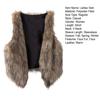 Damen Herbst Winter Weste Kunstleder Kunstfell Flauschige ärmellose Strickjacke V-Ausschnitt Dick Offener Stich Lässige Kurze Weste Oberbekleidung