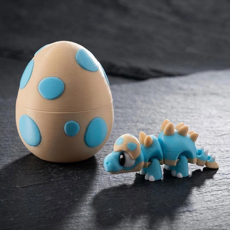 

Colorful 3D Printed Dragon Egg with T-Rex Dinosaur Model Easter Desktop Decoration Creative Small Ornament for Home Decor синий