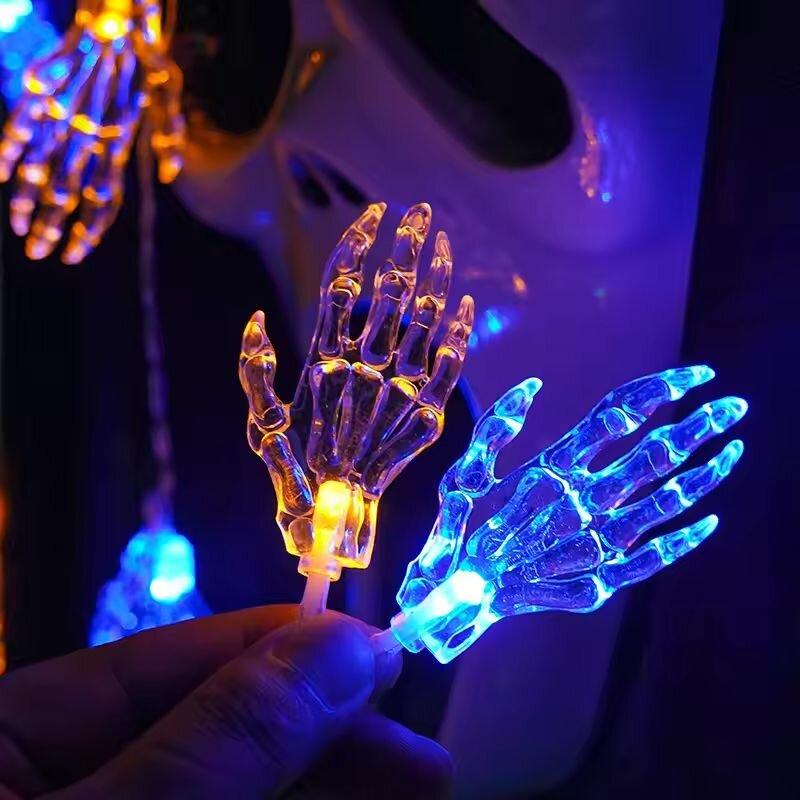 1PC  Halloween Ghost Hand LED String Lights Indoor Battery Powered Decoration Lamp Festive Lights For Party&Haunted House Decor