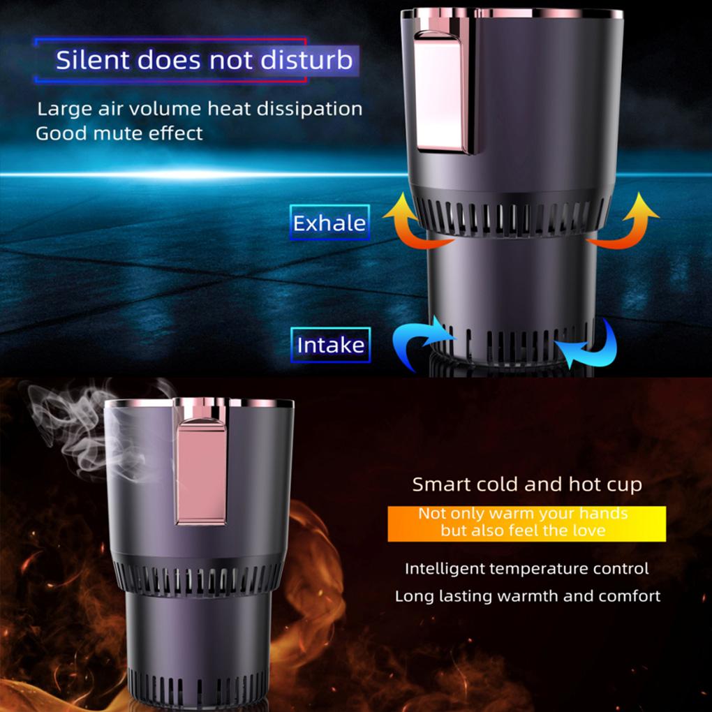 Smart Car 2-In-1 Hot And Cold Cup Drinks Holder Home Fast Refrigeration Cooling/Heating Mini Touch Screen Beverage Mug Drink Can