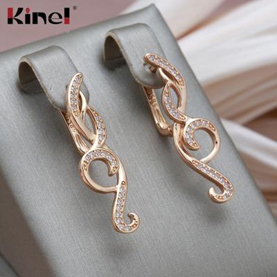 Kinel Fashion Tassel צבע זהב עגילי נשים ארוכים