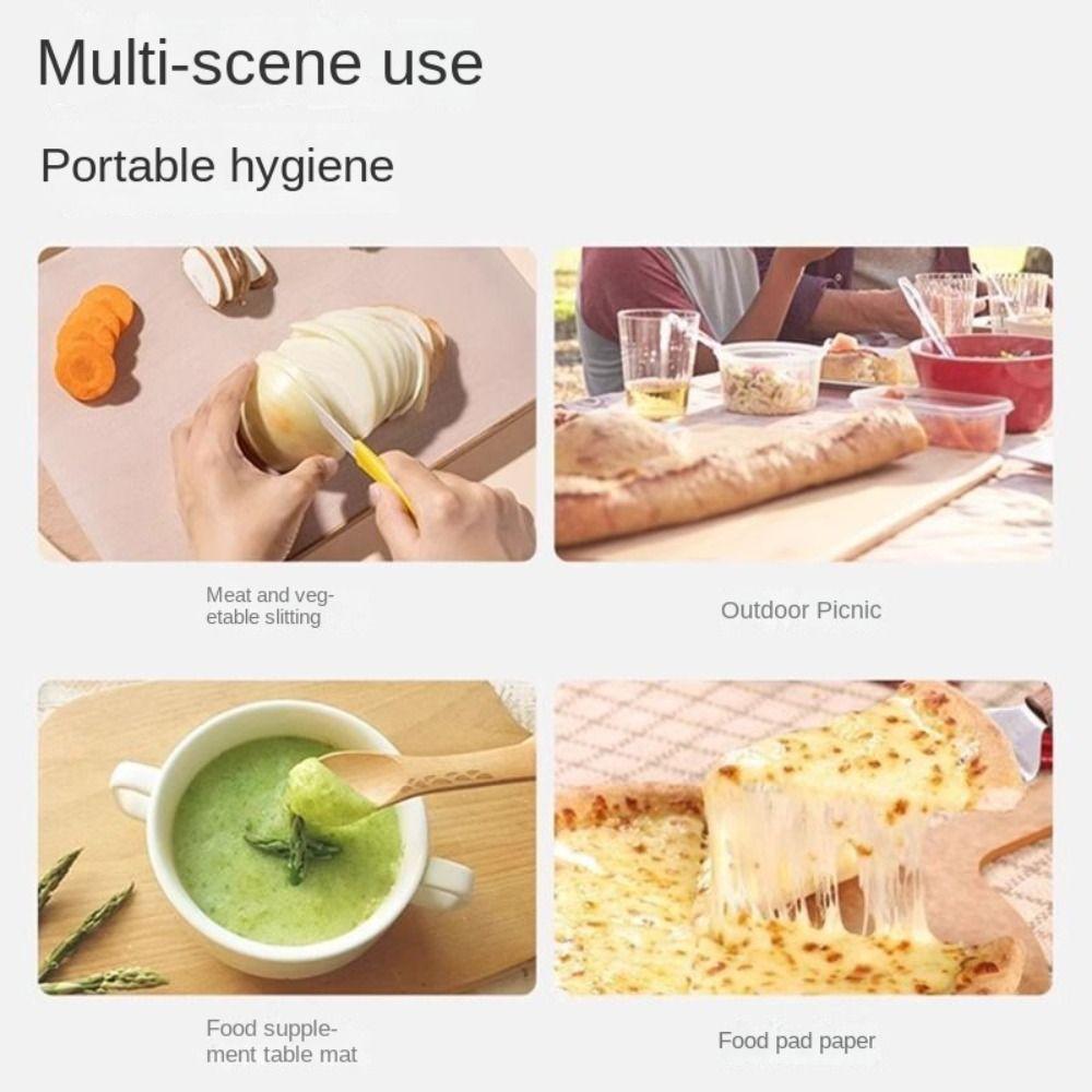 Large POE Cutting Board Paper 24x300CM Plastic Chopping Boards Paper Cuttable Disposable Cutting Board Mat Picnic