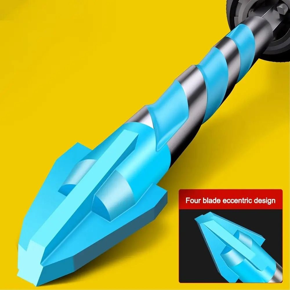 High Hardness Eccentric Drill Four-Edged Tile  Drill Bit Durable Triangle Tile Drill Set  Glass