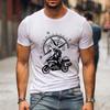 Funny Motorbike T-Shirt Men's Mountain Adventure T Shirt Hip Hop Streetwear Short Sleeve Top Motorcycle Travel Compass Tshirt