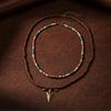 Boho Mens Layered Necklace With Handcrafted Coconut Shell Beads For Casual Style