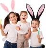 Women Girls Rabbit Ears Headband Collar Bowtie Cuff Bunnies Tail Easter Bunnies Costume Set for Halloween Cosplay Party