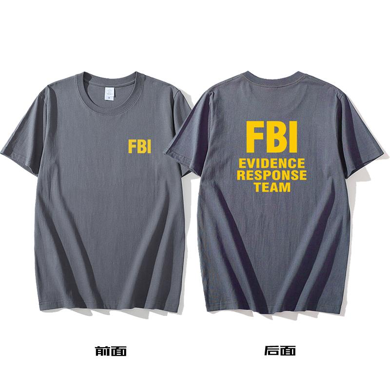 FBI FBI Agent Short-sleeved T-shirt Men's Cotton Casual Half-sleeved American Army Police Fan Clothes Summer