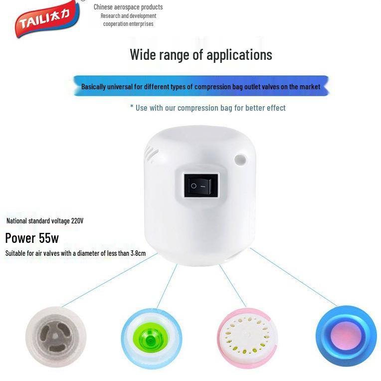 

Універсальний електричний вакуумний насос для компресійних мішків для зберігання