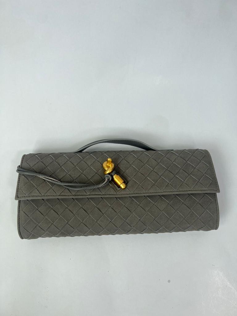 Herbst und Winter 2025 matte gewebte Tasche Abendtasche Wind Hand lang Mode