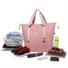 Large Capacity Travel Duffel Bag - Pink Nylon Gym & Travel Tote, Lightweight Luggage Handbag, Versatile Sports Bag