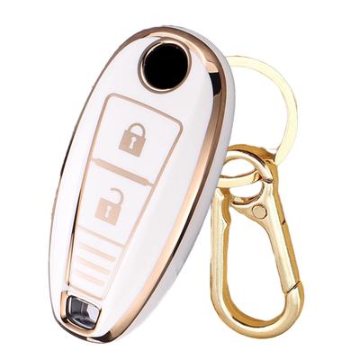 Suzuki Car Key Cover with Key Holder TPU Material Shock Resistant Design Compatible with
