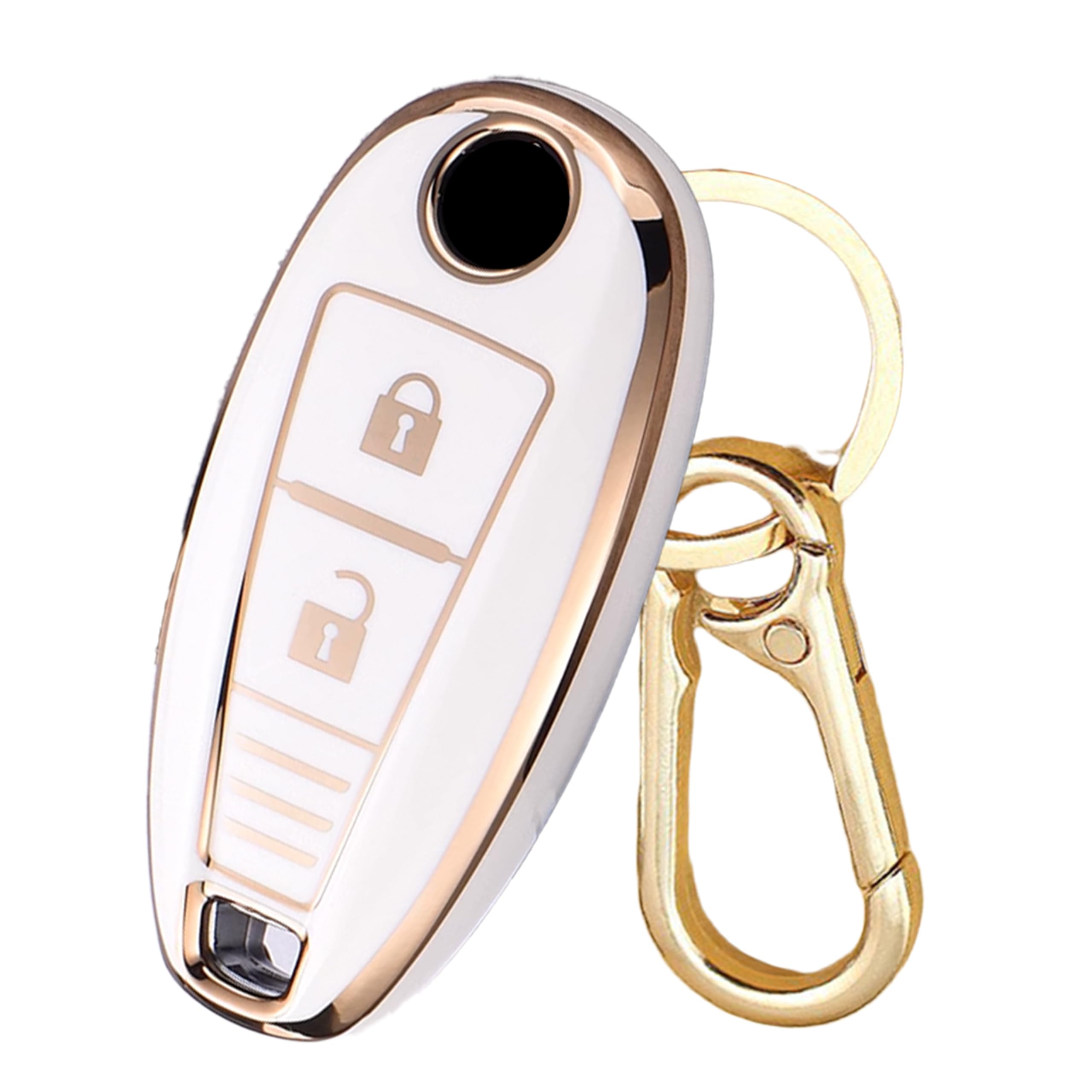 Suzuki Car Key Cover with Key Holder TPU Material Shock Resistant Design Compatible with