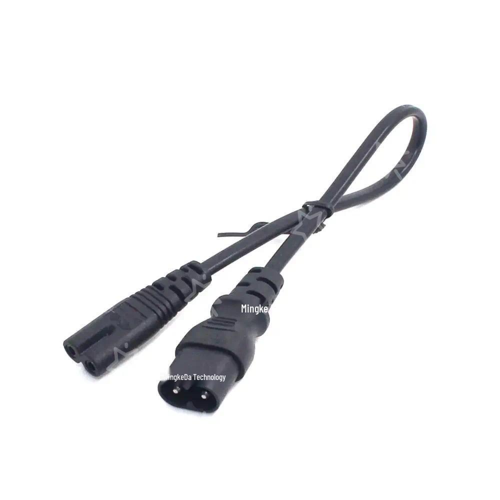 Ultra-Short 0.3m Mother-Child Power Extension Cord with Switch, IEC320 C7 to C8