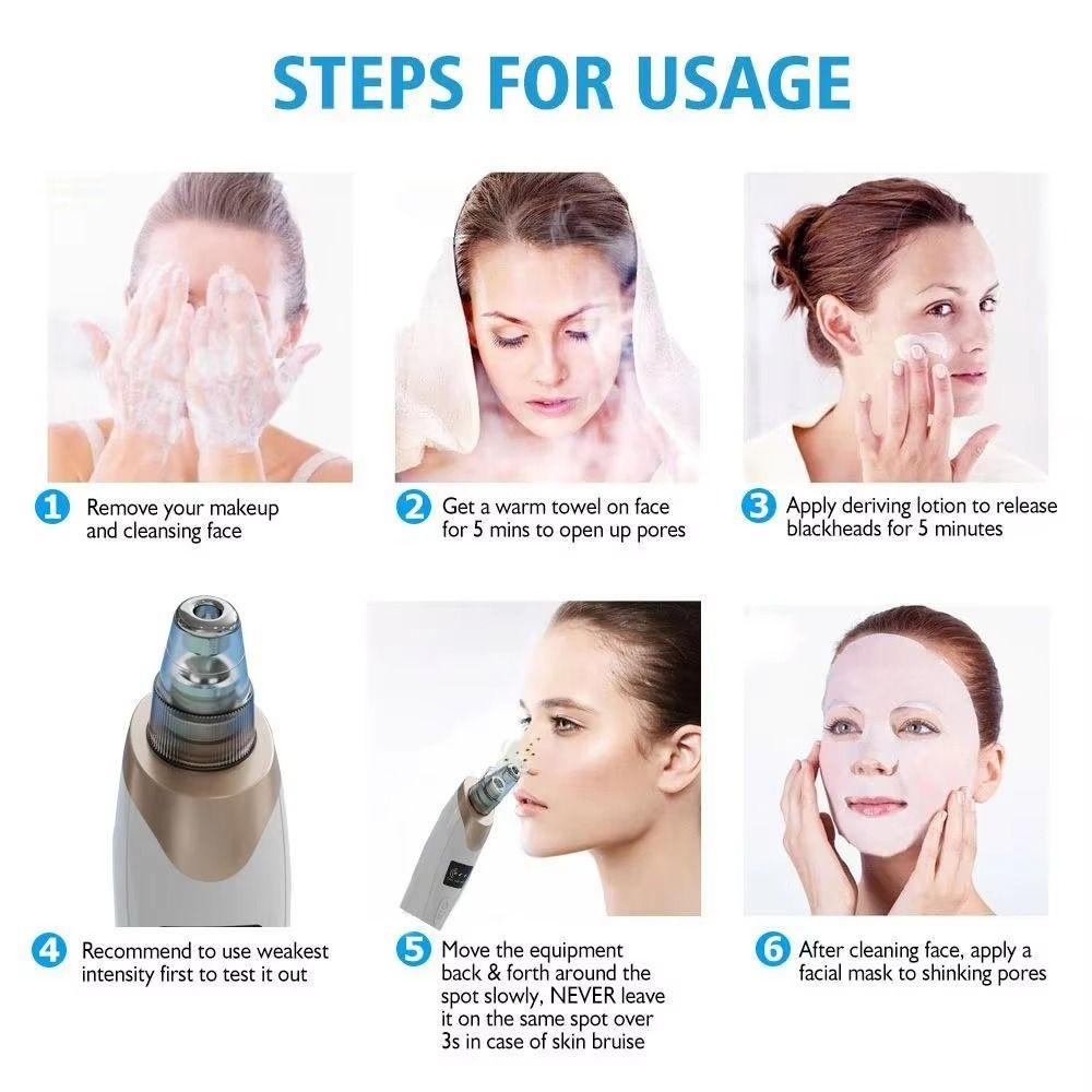 3 Suction Mode Vacuum Pore Cleaner Deep Cleansing Face Cleansing Machine  Face Skin Care