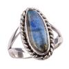 Natural Labradorite Gemstone 925 Solid Sterling Silver Jewelry Ring S.5.5 U5K13