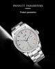 Swiss Automatic Men's Watch: Waterproof, Luminous, Diamond Accents, Steel Band, Quartz Movement.
