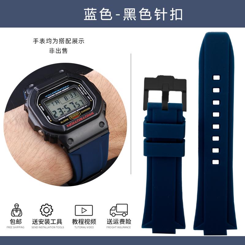 For G-SHOCK Casio GW6900 DW5600 GW-B5600 GM-5600 waterproof Raised silicone strap DW-5600 soft men's bracelet 24-16mm Convex