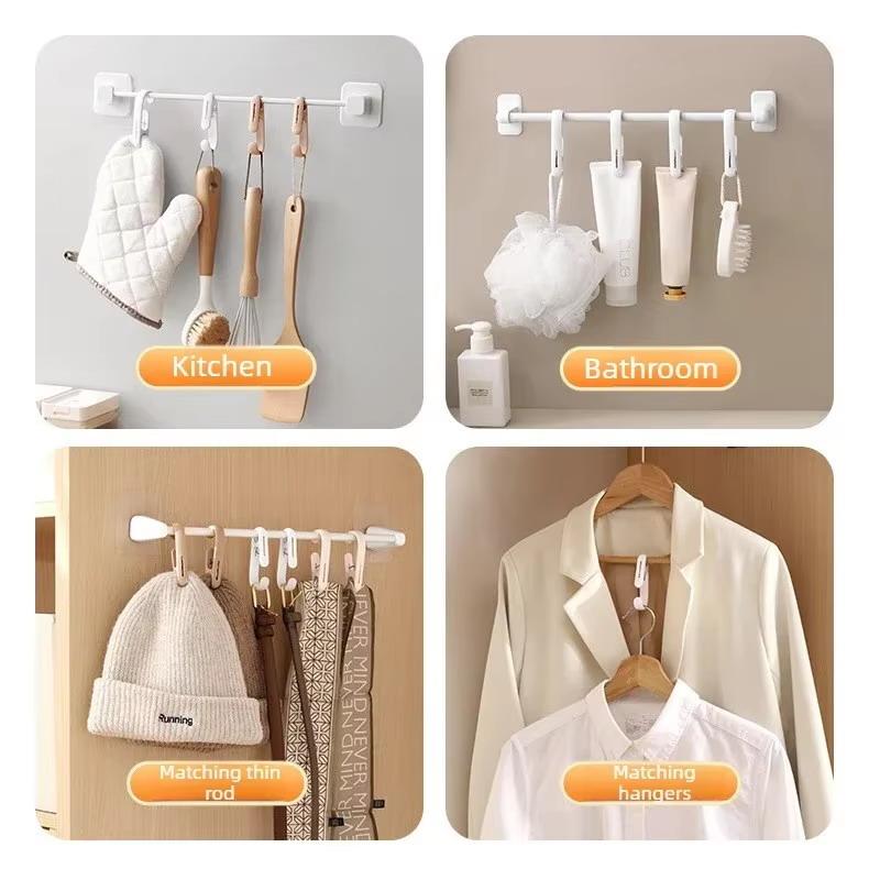 10PCS Multi-Purpose Towel Hanging Clips Portable Non-Slip Clamp Hooks for Home Bathroom Storage Travel Clothes Hanging
