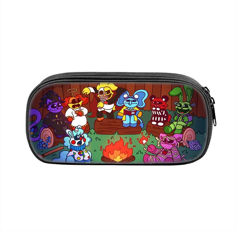 Smiling Critters Cartoon Pencil Case Nylon Kids School Supplies Storage For Children