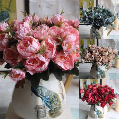 Künstliche Seidenblume, Pfingstrose, Kunstblumen, Blumenstrauß, Braut, Hochzeit, Party, Heimdekoration