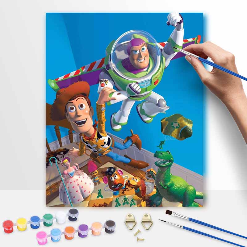 Disney Toy Story Buzz Lightyear Woody oil painting art set handmade diy gift home decoration