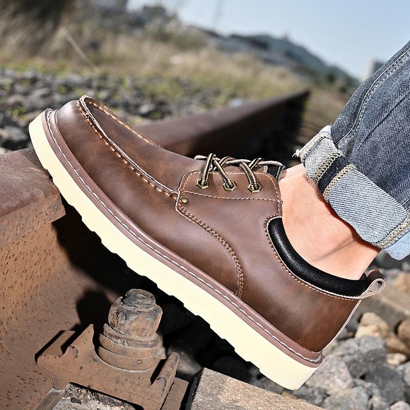 Fashion Four Seasons Derby Men's Shoes DRESS New Retro Design Styles Leisure Party Business Office Quality Adult Shoes Successful Person