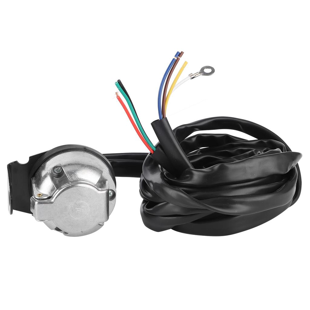 7 Pin European Trailer Connector Socket Wiring Plug 2m Cable for Commercial Vehicles Semi Trailers