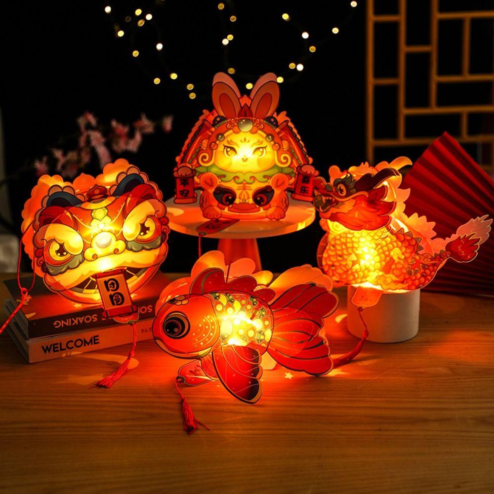 Cartoon Mid-Autumn Rabbit Lantern Chinese Style LED Lantern Toys  Good Luck Gift