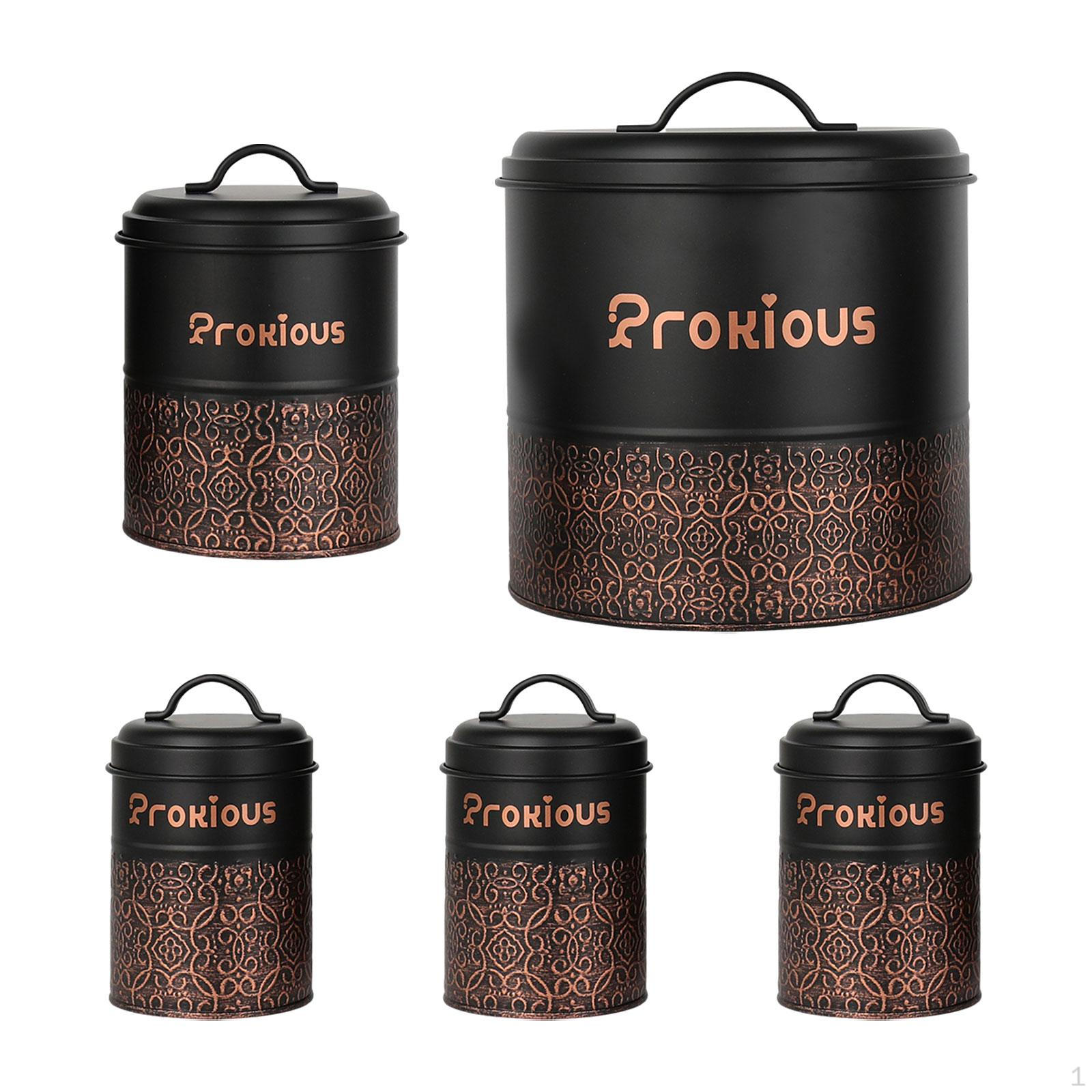 

Металевий тримач для хліба, 5 шт./набір, горщики, банки, банки з кришкою, контейнер для зберігання для ферми чорний