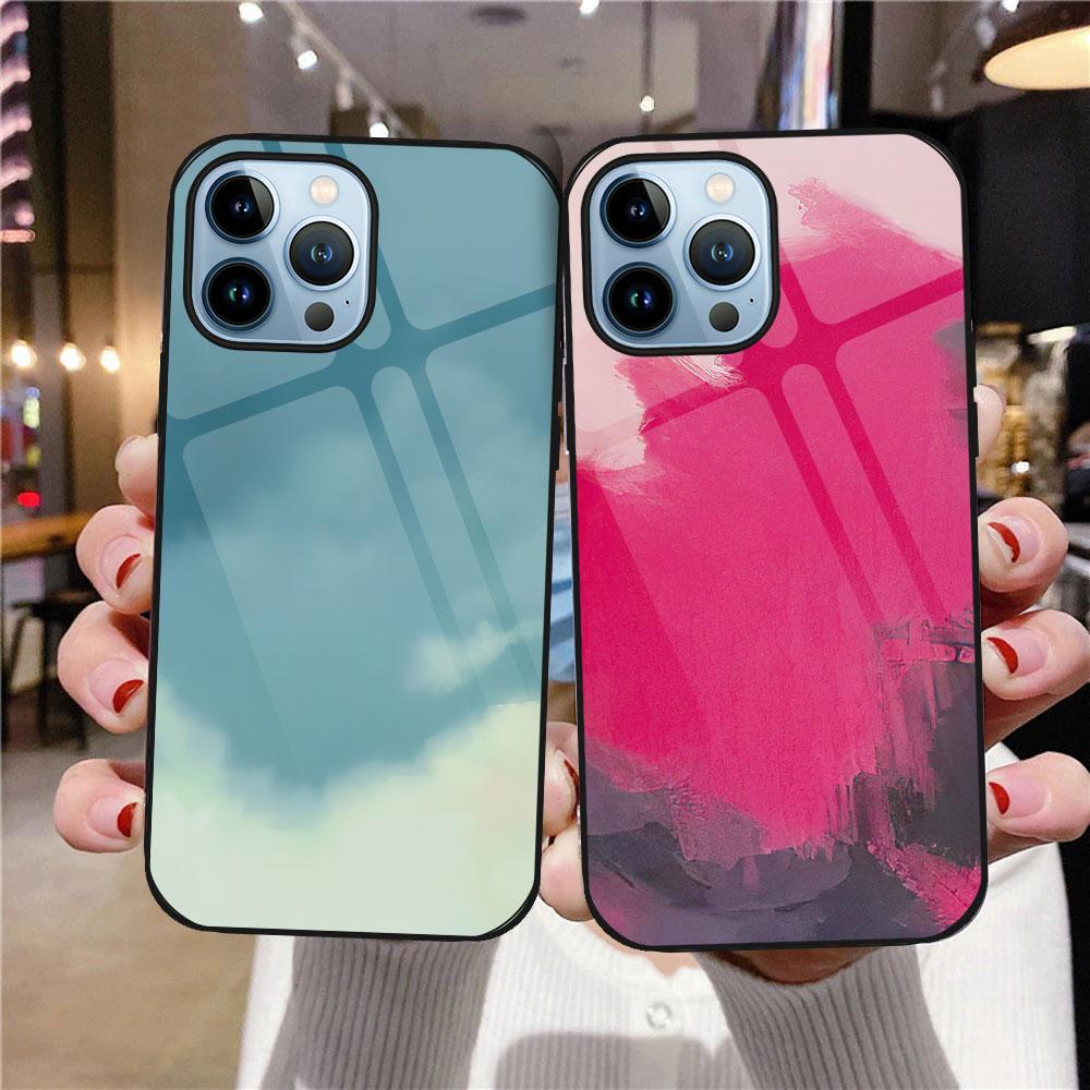 Ästhetische Graffiti-Fundas-Hülle für iPhone 11 Pro Max 14 13 12 Mini Xs Xr X 7 8 6s Plus Se 2022 Schutzhülle aus gehärtetem Glas