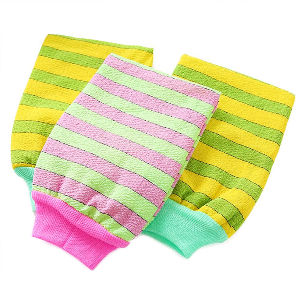Double-layer Bathroom Shower Glove 14 21cm Showering Accessories random color#0