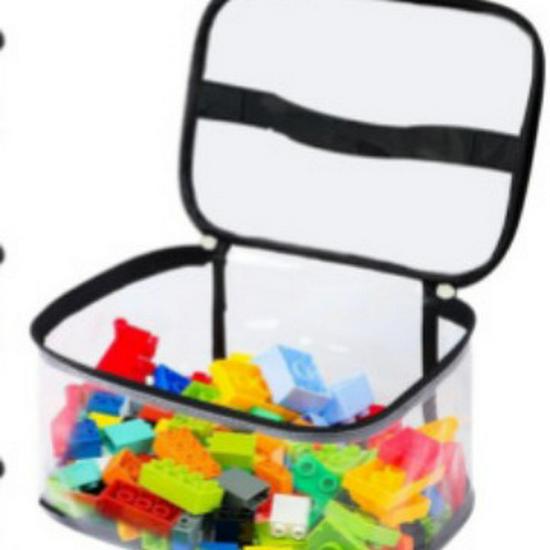 

Ведро для хранения строительных блоков, совместимых с Lego, с деревянной классификацией игрушек