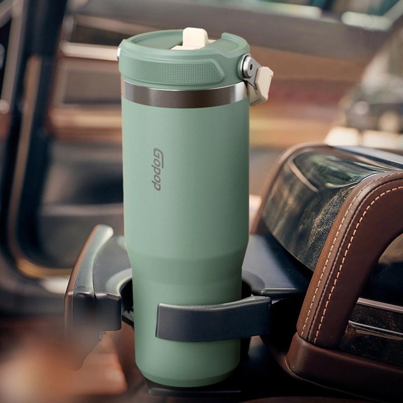 Coffee Mug Termos Water Bottle with Straw Big Thermos Bottle 900ml Portable Vaccum Tea Cup Travel Tumbler Bottle Stainless Steel