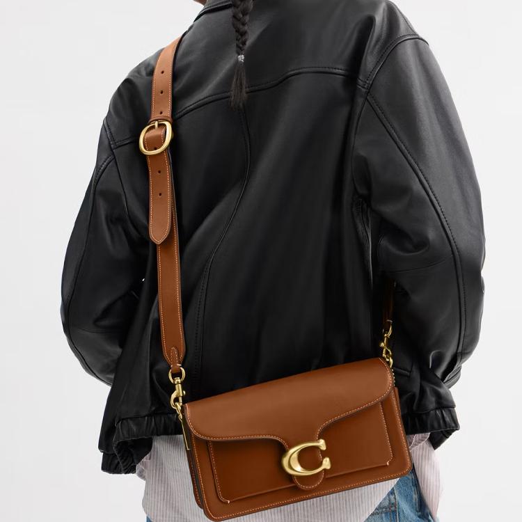 Coach Tabby 26 Classic Logo Leather Shoulder Tote Bag Medium Women Handbags Brown CAM86-B4T2
