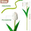 10Pcs White Tulips Artificial Flowers Real Touch Fake Tulips Realistic Faux Plastic Flowers for Home Dining Table Decoration