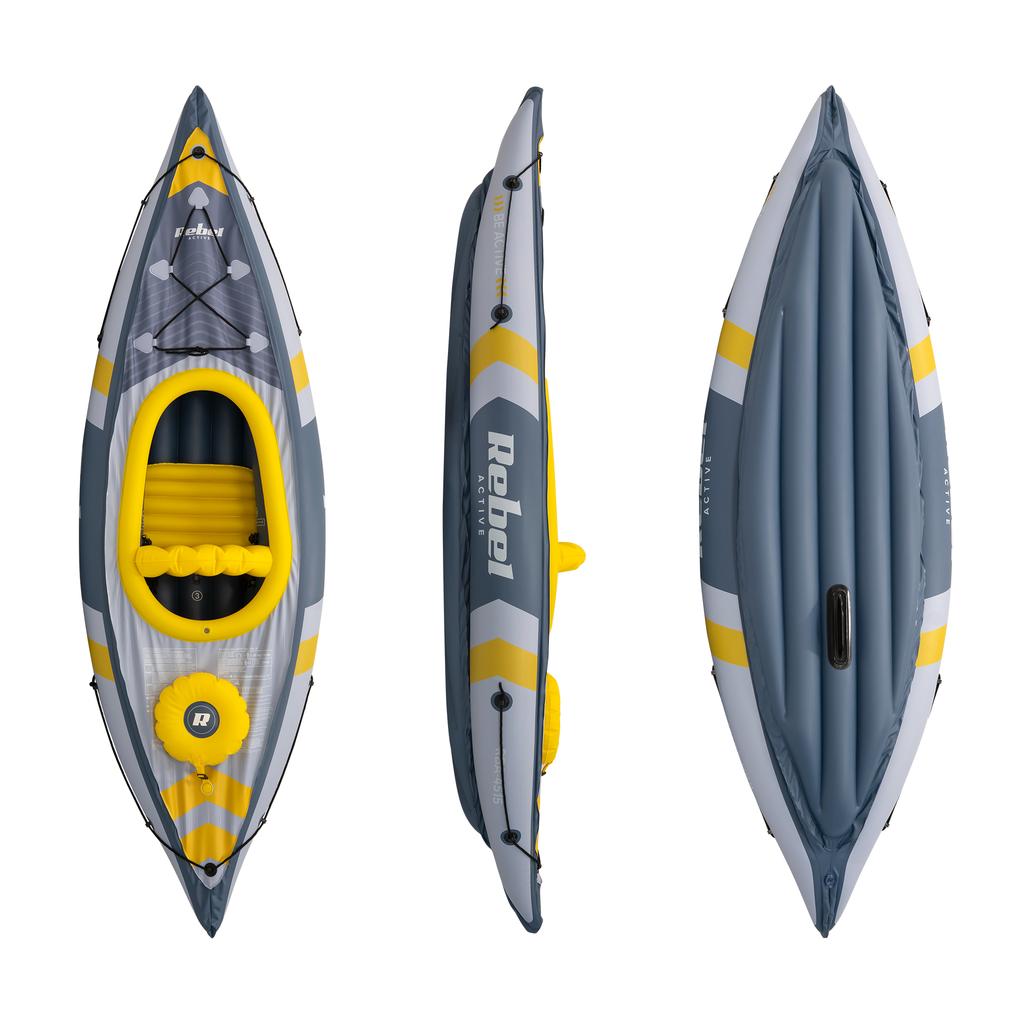Inflatable Kayak Dinghy Tourist Rebel Paddle Pump Seat
