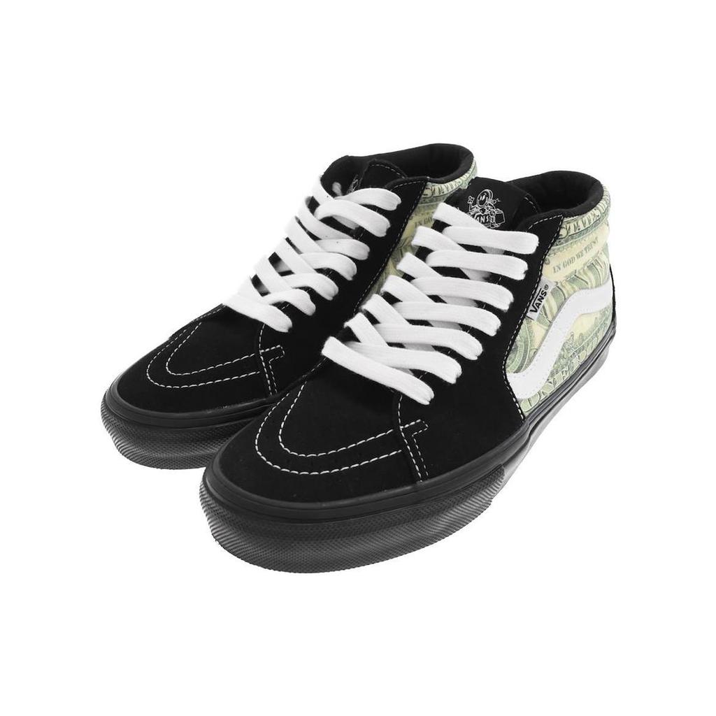 New Grosso Supreme X Skate Vans Mid 'Dollar Bill Black' VN0A5FCGBMA