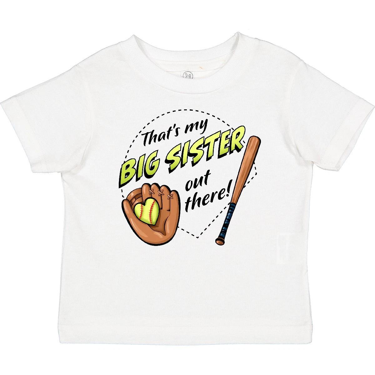 Inktastic That s My Big SIster Out There- Softball Baby T-Shirt Sports Family 110