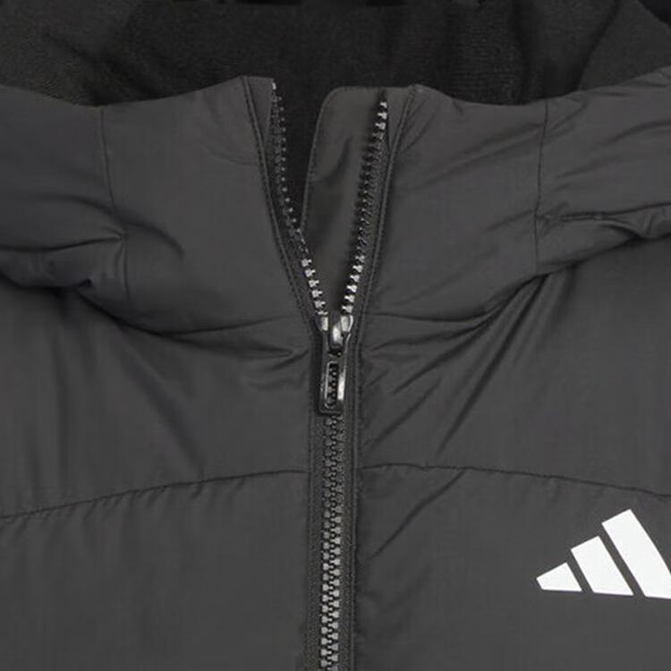 Adidas Down Jacket Warm Sports Casual Hooded Striped Kids Jackets Black KC5928