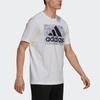 Adidas Graffiti Print Logo Sports Short Sleeve T-Shirt Men Tops White GS4001