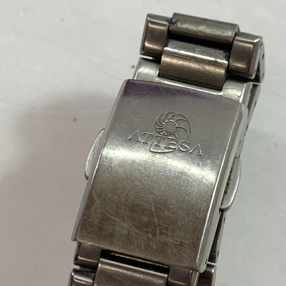 Used 04w6674[Used] CITIZEN Citizen ATTESA E411-T006728 Eco Drive Solar Radio Roll Black Dial SS Tonneau Type Watch [Hachioji Store]