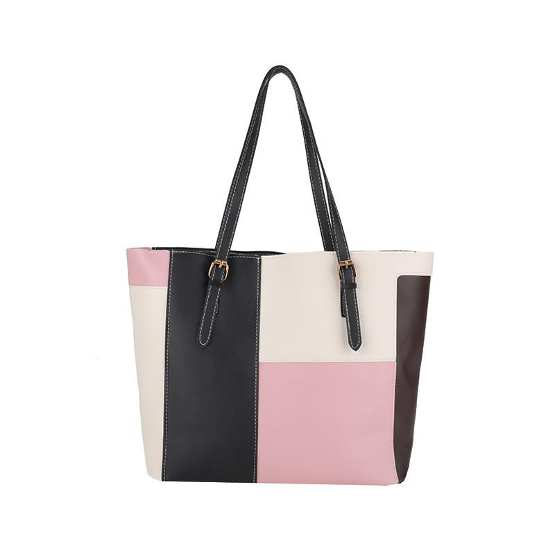 Trendy Korean Style Color Block Candy Bag Chic Soft Shoulder Tote For Everyday Use